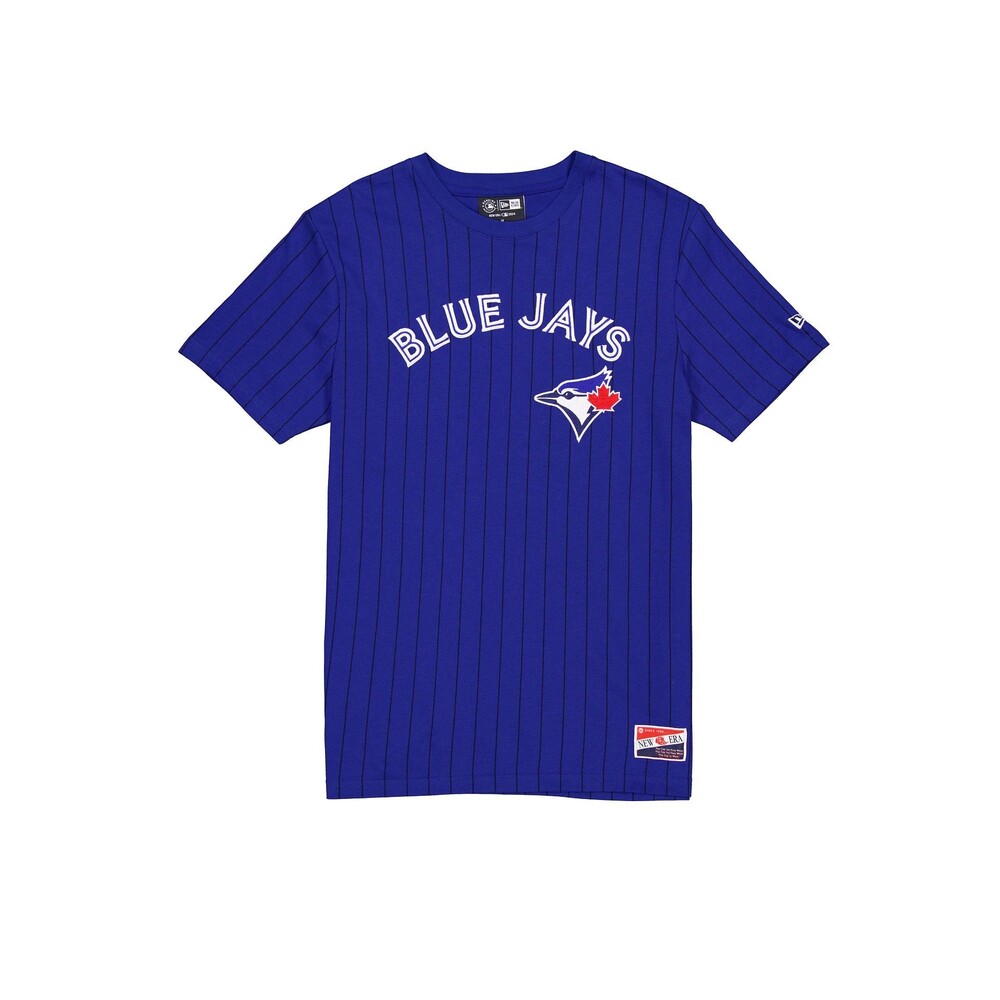 New Era Toronto Blue Jays Throwback Pinstripe T-Shirt - Size S